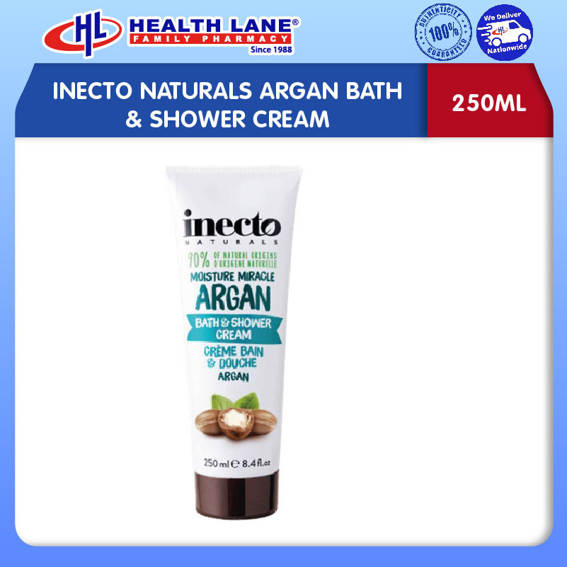INECTO NATURALS ARGAN BATH & SHOWER CREAM (250ML)